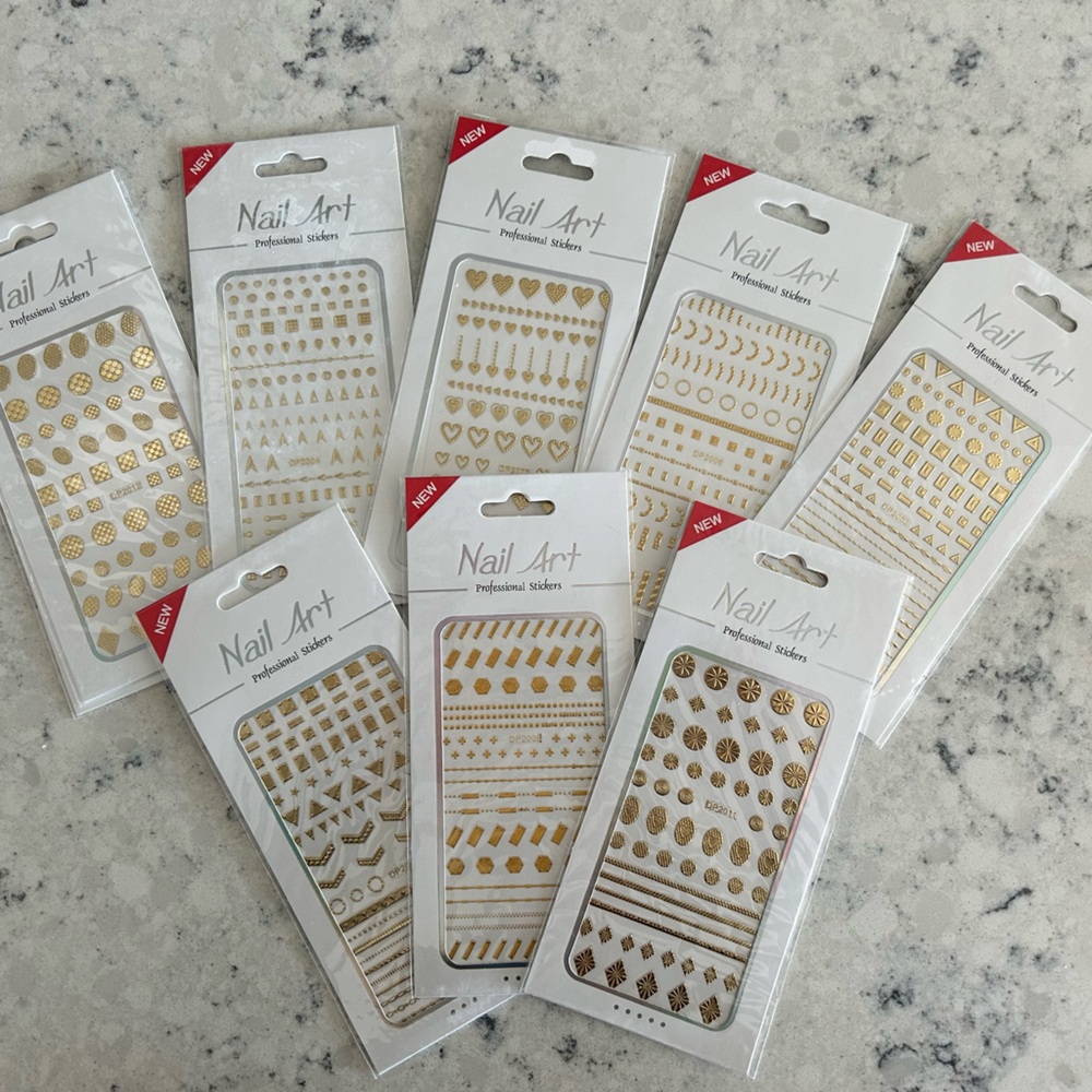 *SOLD* Elegant Gold Nail Art Stickers